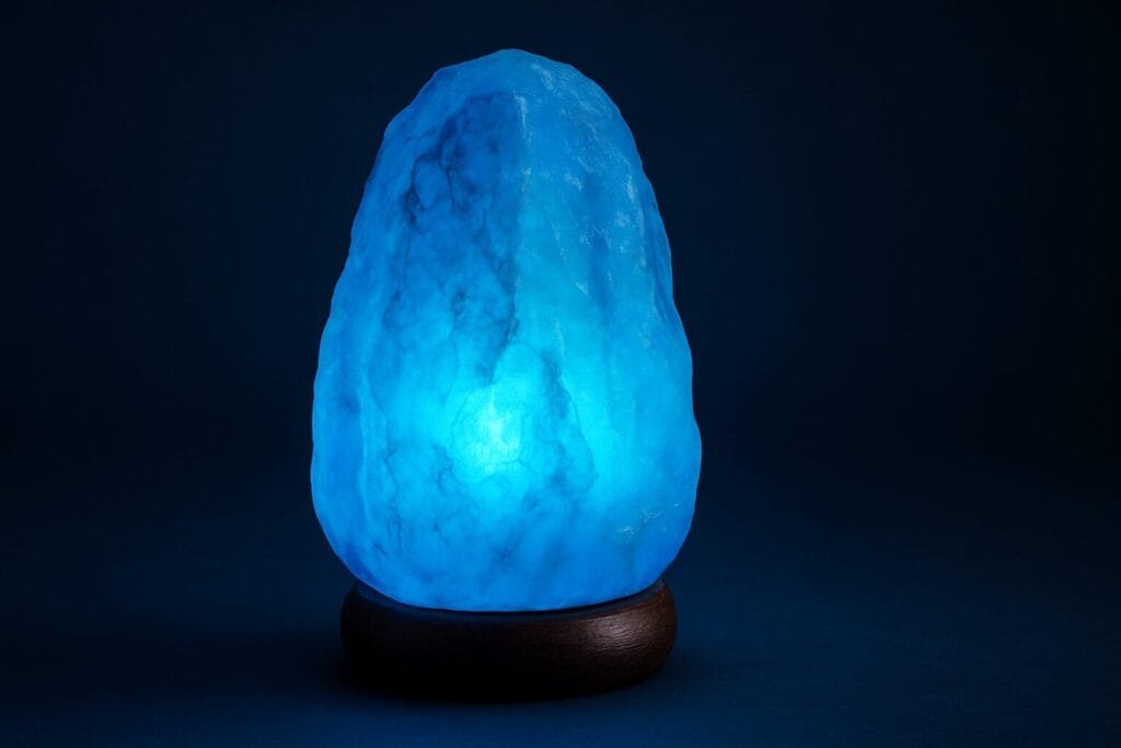 blue salt lamp
