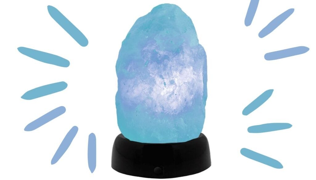 blue salt lamp